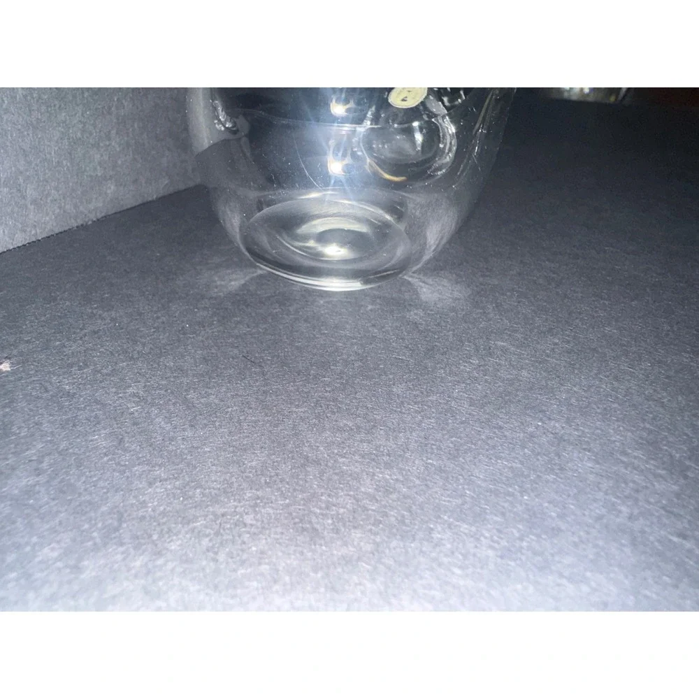 Vintage Hand Blown Ladle Made in Romania Curved Handle Double Spout